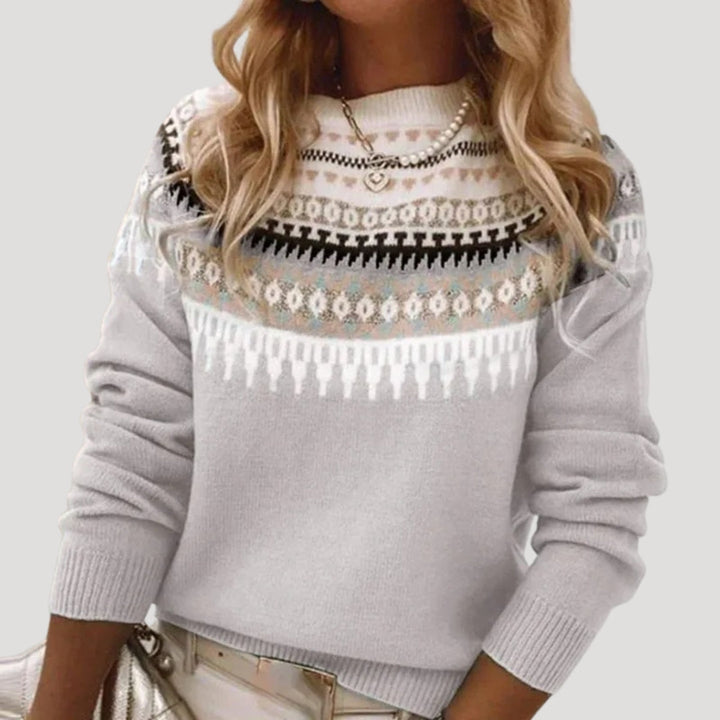 Dam vår fair-isle stickad tröja