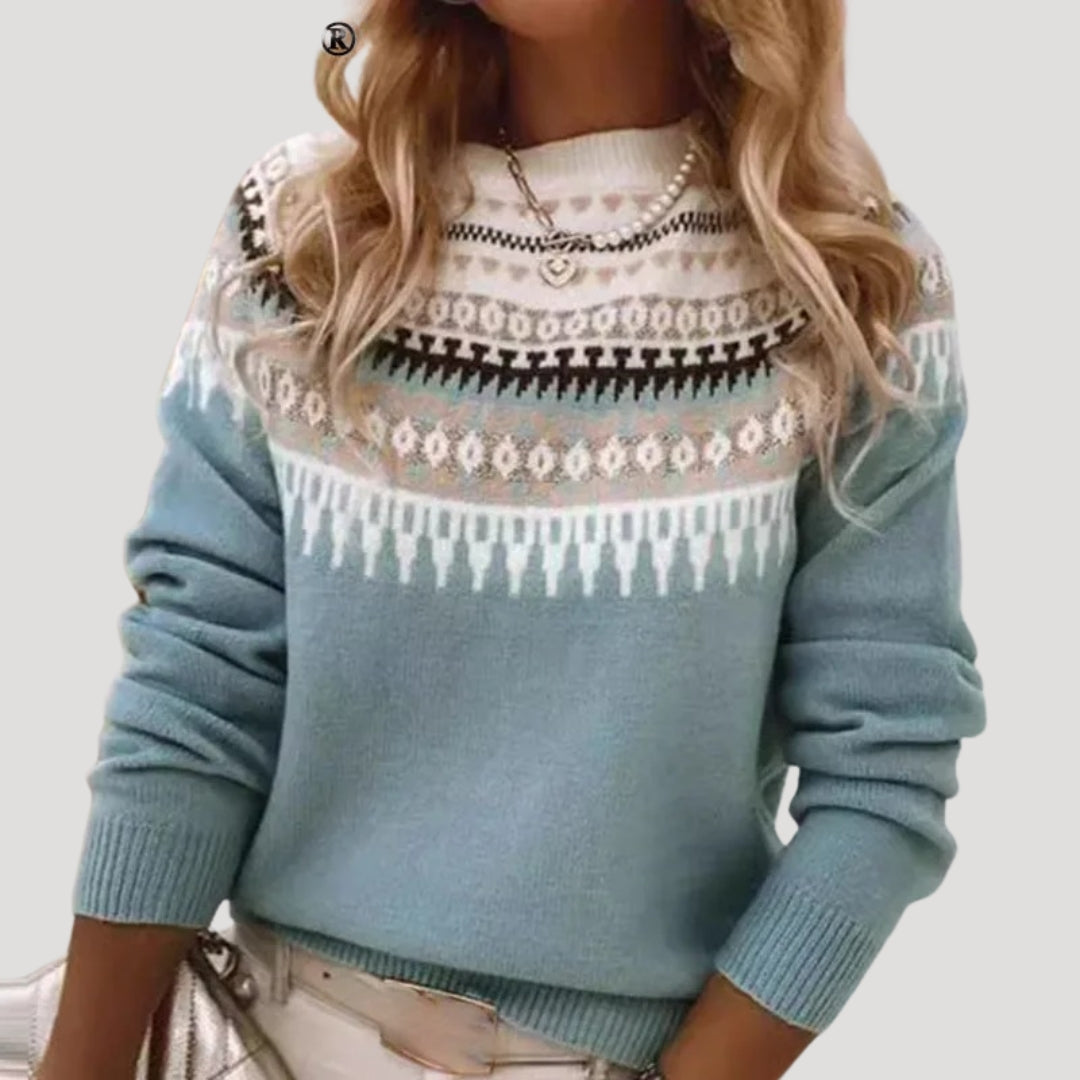 Dam vår fair-isle stickad tröja