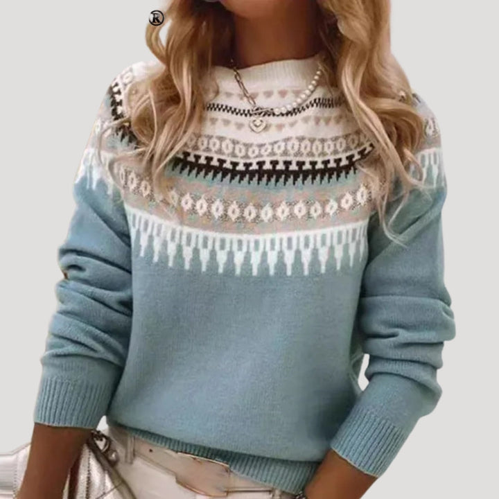 Dam vår fair-isle stickad tröja
