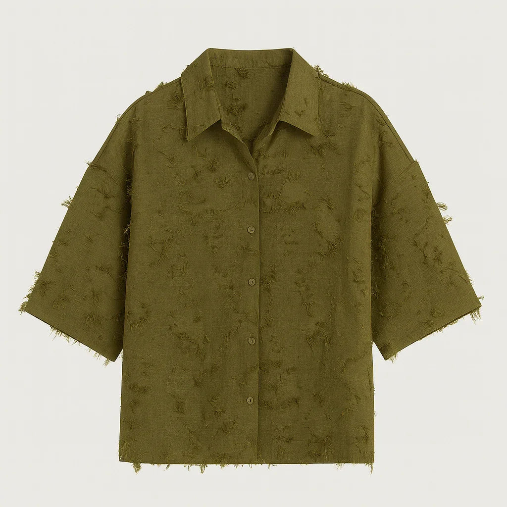 Annaliese_texturerad_skjorta_med_knappar_1 - Aurivane