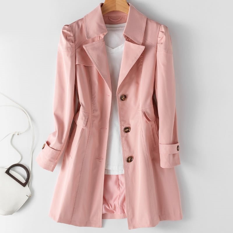 Dam lätt trenchcoat i tidlös design för alla tillfällen