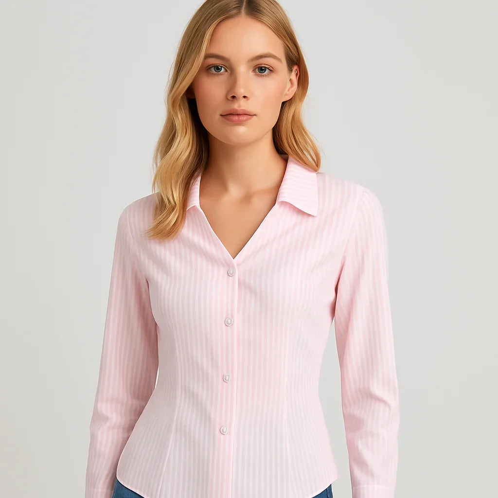 Madeline_randig_skjorta_med_knappar_2 - Aurivane