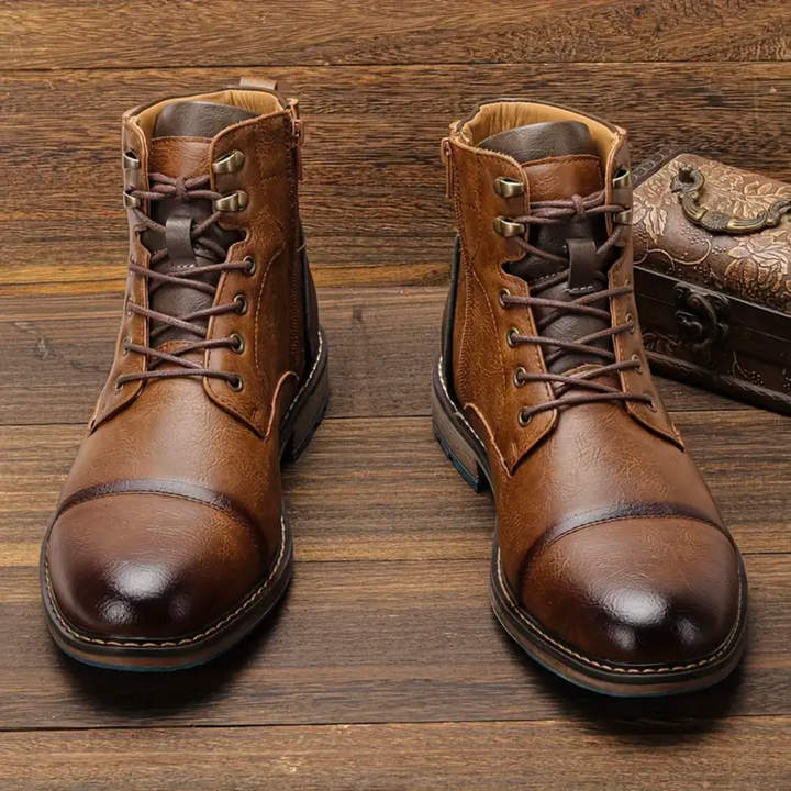 Herr klassisk ankelboots med rund tå