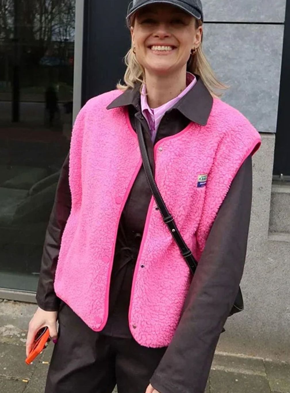 Dam fleece väst ärmlös väst