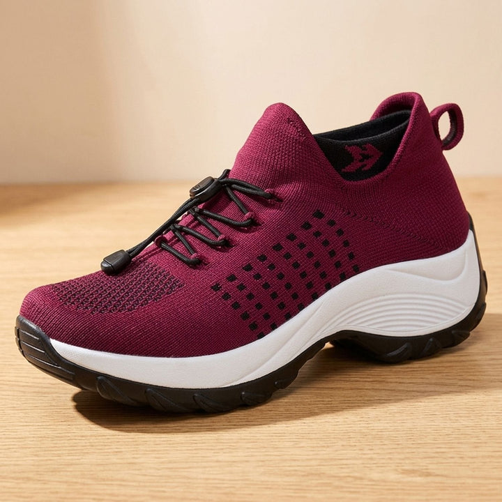 Dam ortopedisk komfort sneakers luftig vid
