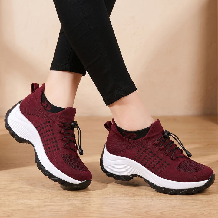 Dam ortopedisk komfort sneakers luftig vid