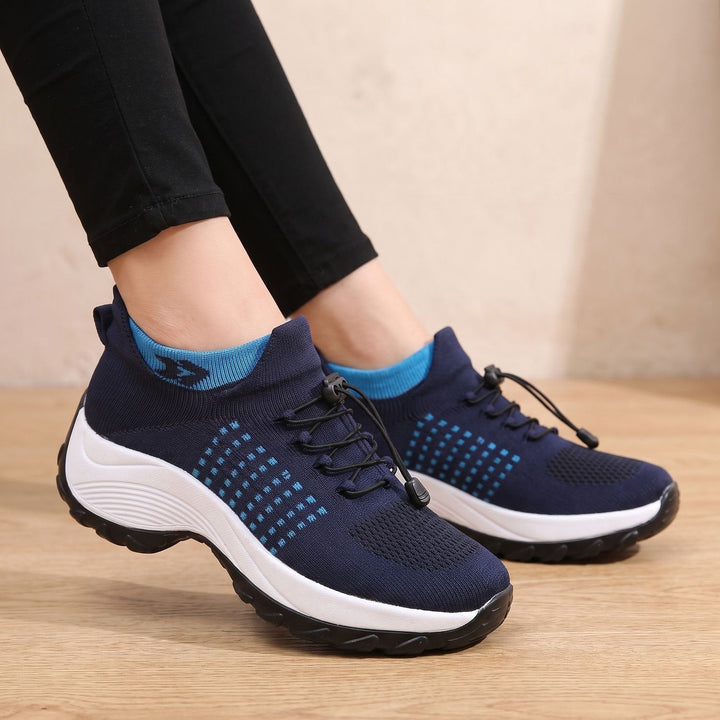 Dam ortopedisk komfort sneakers luftig vid