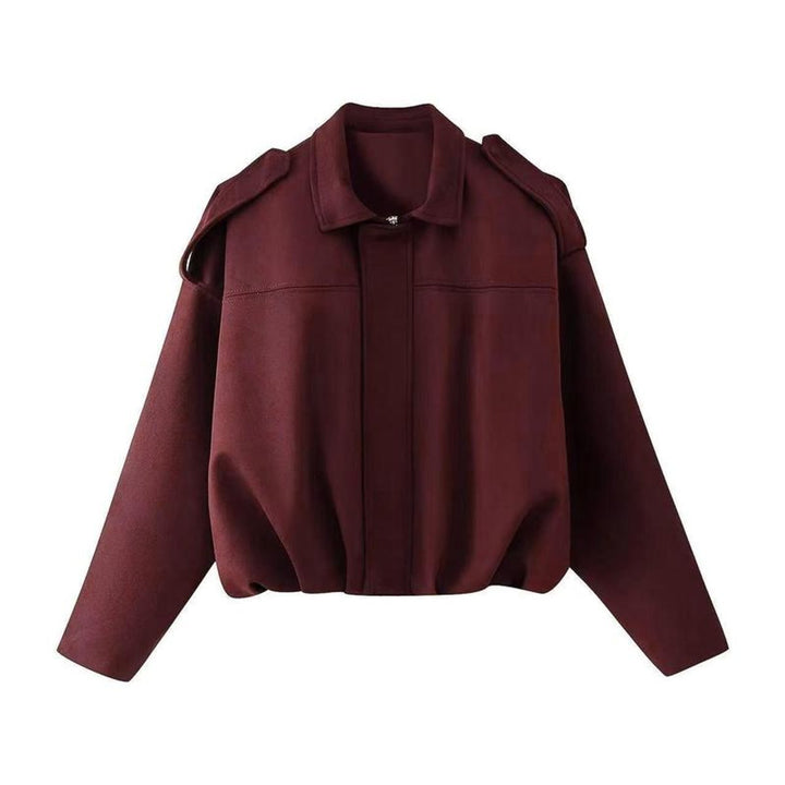 Dam oversize kort modell konstmocka bomberjacka