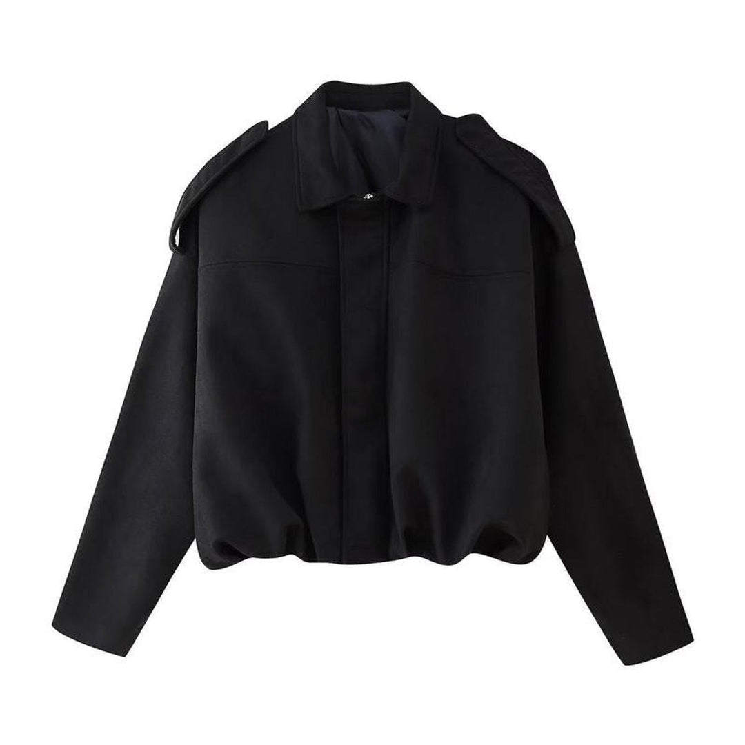 Dam oversize kort modell konstmocka bomberjacka