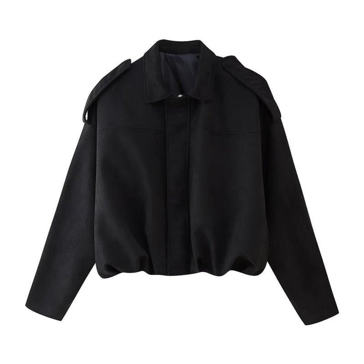 Dam oversize kort modell konstmocka bomberjacka
