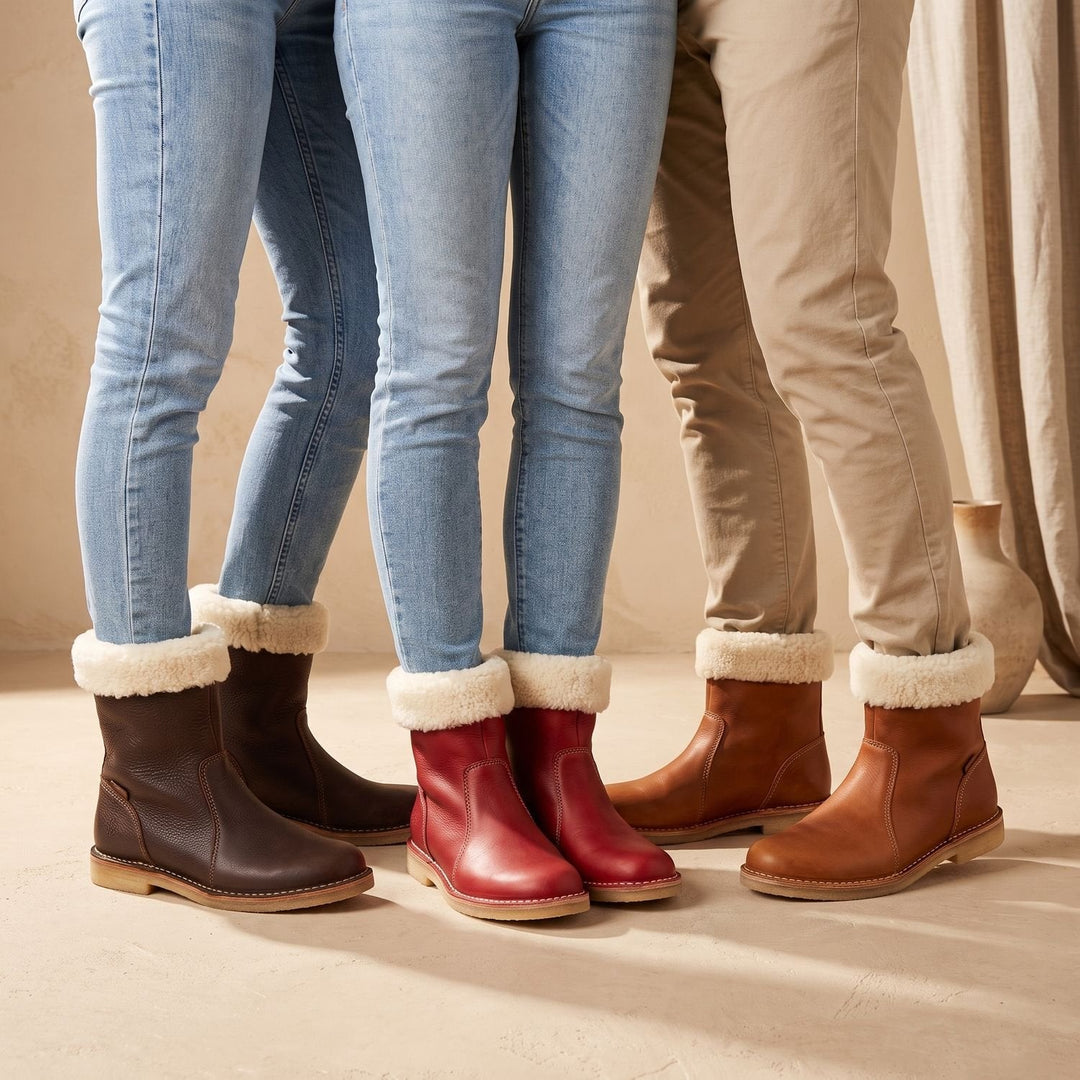 Dam vattentät vinterboots mid-vad fleece fodrad