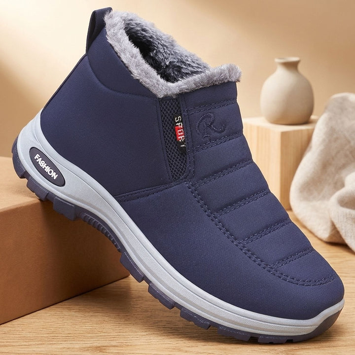 Dam varmfodrade slip-on vinterboots för snö