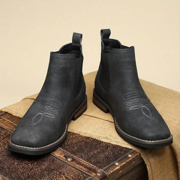 Herr chelseaboots slip-på ankelboots konstläder