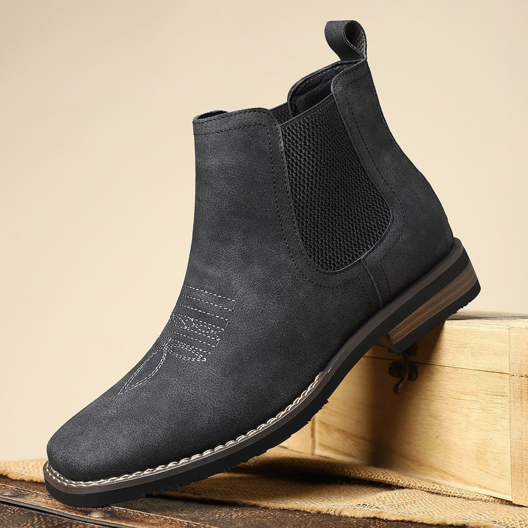 Herr chelseaboots slip-på ankelboots konstläder