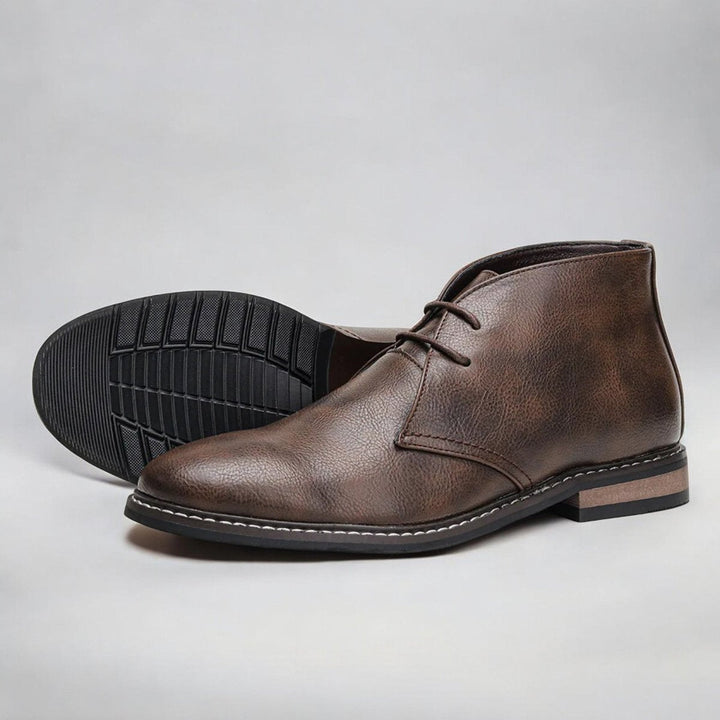 Herr chukkaboots med snörning konstläder klassisk