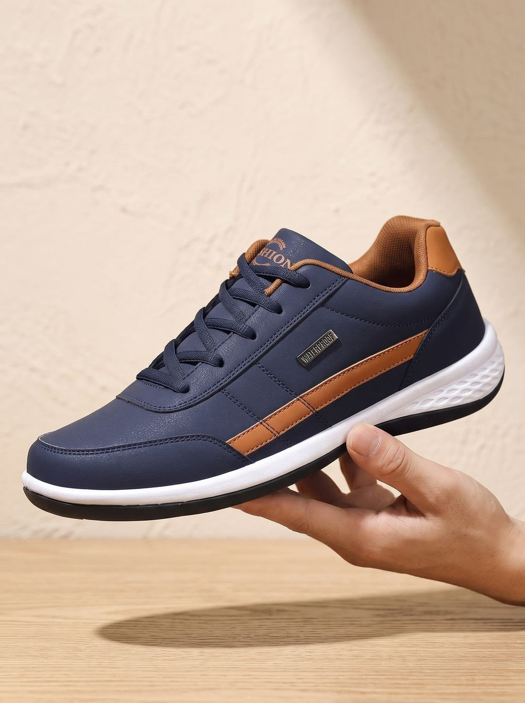 Herr ortopedisk vattentät med snörning skor halksäker sneakers