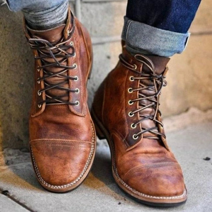Herr chukkaboots med snörning konstläder klassisk