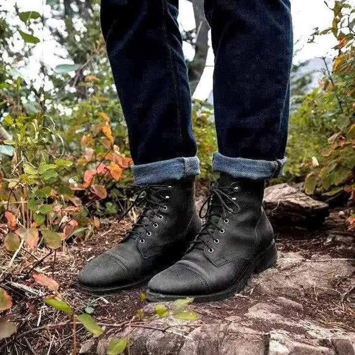 Herr chukkaboots med snörning konstläder klassisk