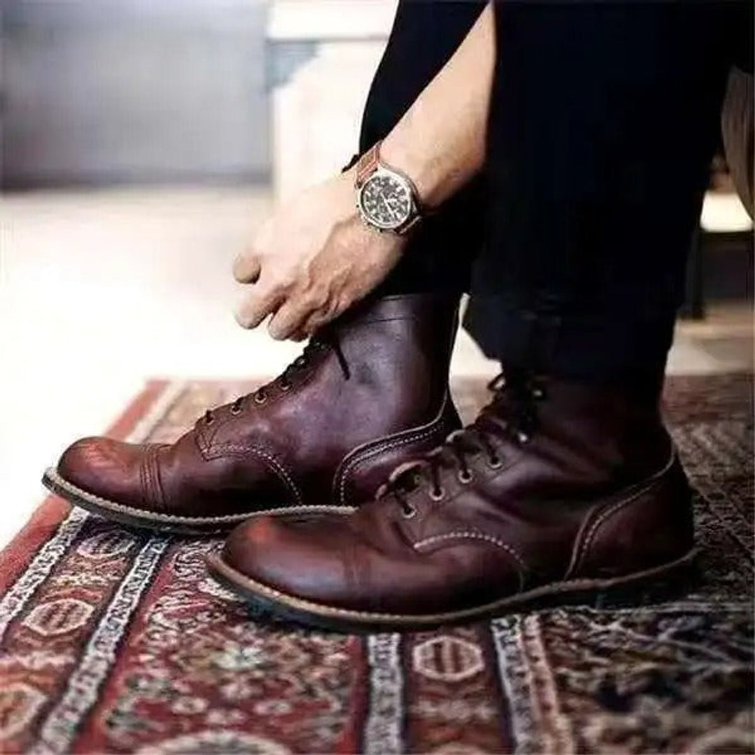 Herr chukkaboots med snörning konstläder klassisk
