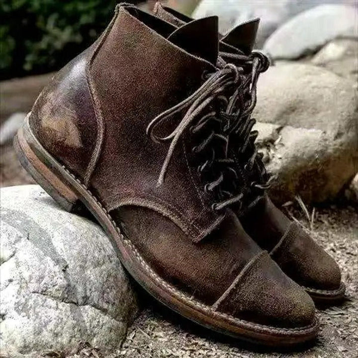 Herr chukkaboots med snörning konstläder klassisk