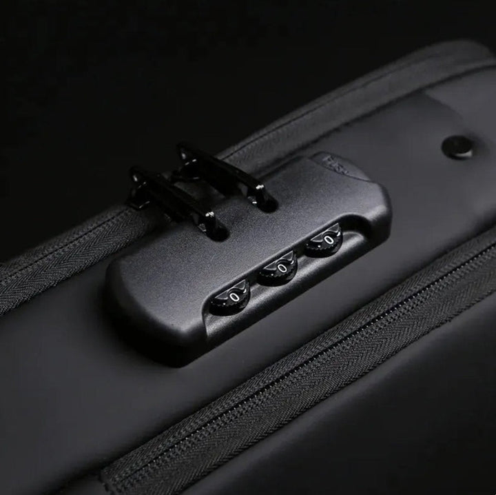 Multifunktionell herr crossbody-väska vattenresistent med USB port
