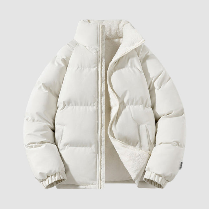 Dam vinterjacka fleece-fodrad med huva dunlook-jacka